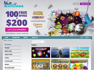 Karamba Casino games