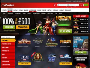 Ladbrokes Casino website